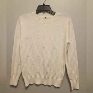 Arach & Cloz White Soft Knit Sweater Size S